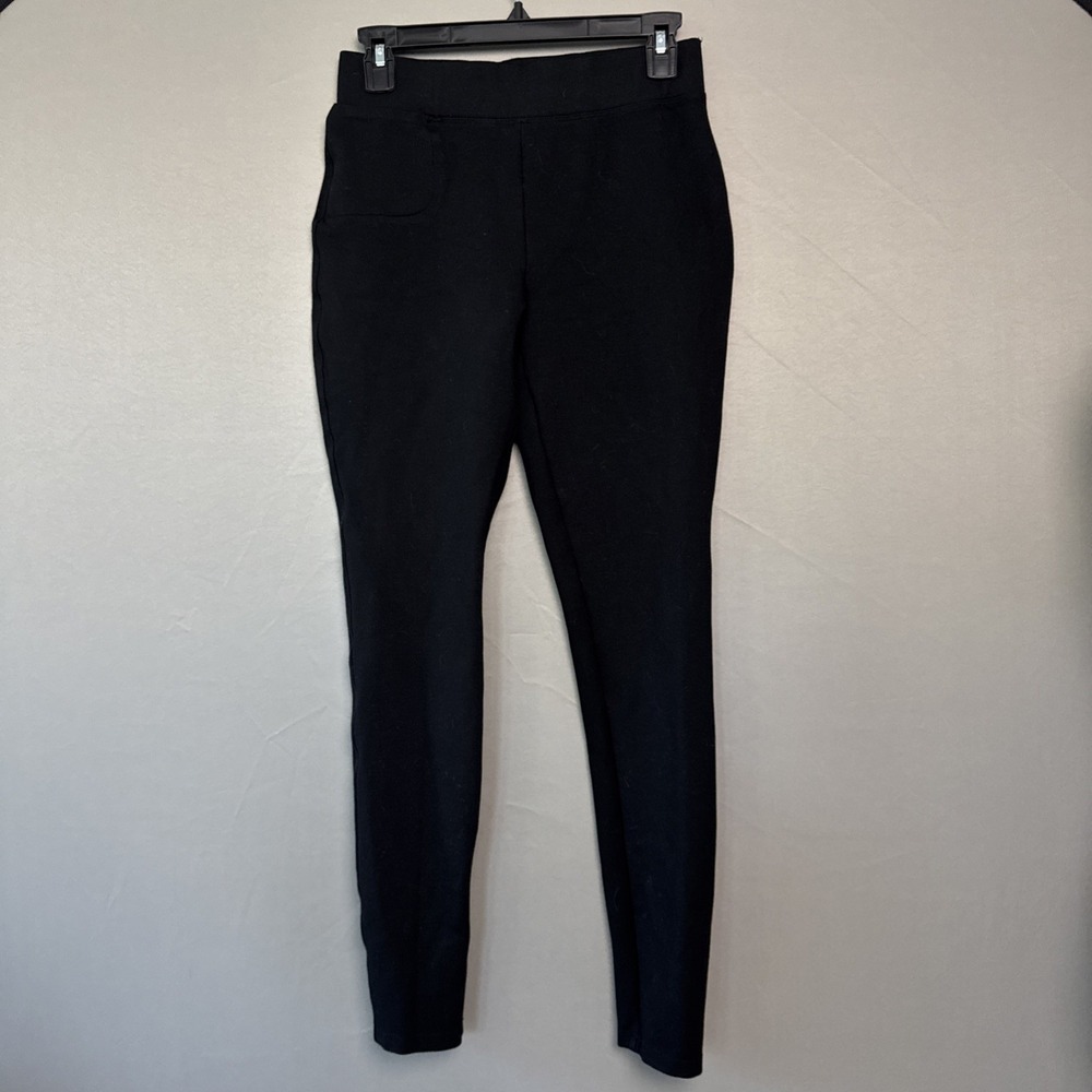 Quince Black Ponte Pants - Skinny Leg - Medium Tall